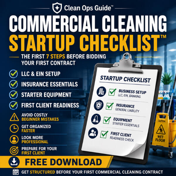 First Commercial Cleaning Client Checklist (Free Download)